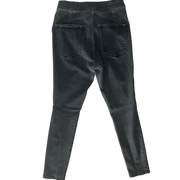 Express Hyper Stretch Super High Rise Denim Legging Jeans - Black Rinse - Picture 2 of 5